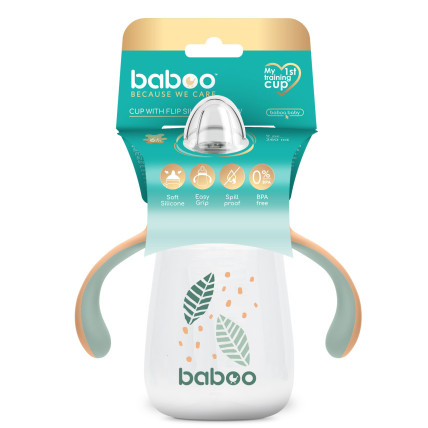 Baboo 8024 Krūze ar silikona snīpi 260ml