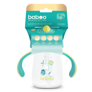 Baboo 8026 Trauciņš ar silikona salmiņu 260ml