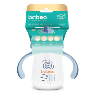 Baboo 8027 Trauciņš ar silikona salmiņu 260ml