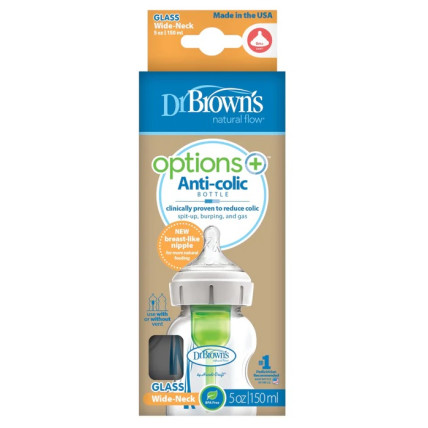 Dr.Browns WB51700-P4 Pretkoliku stikla pudelīte 0m+ 150ml