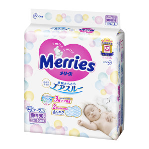 Merries Autiņbiksītes NB 0-5kg 90gab