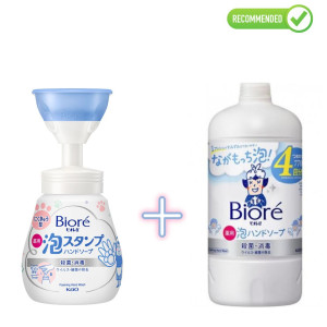 Biore U Šķidrās putu roku ziepes ar antibakteriālu efektu ar vieglu citrusaugļu aromātu 240ml + pildviela 770ml