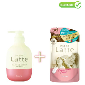 Kracie Ma & Me Latte Atjaunojošais šampūns 490ml + pildviela 360ml