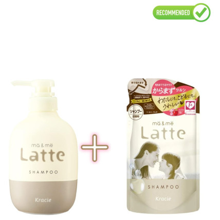 Kracie Ma & Me Latte Mitrinošais šampūns 490ml + pildviela 360ml