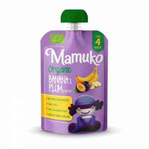 MAMUKO organiskais banānu-plūmju biezenis 100g