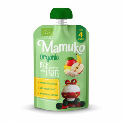 MAMUKO organiskie rīsi ar augļu biezeni 100g